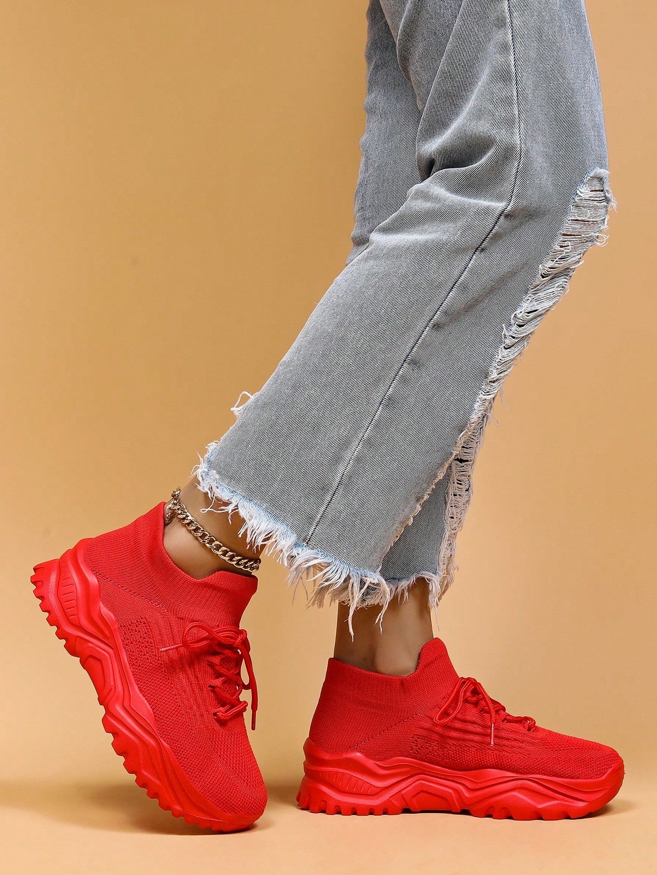 Women's Minimalist Thick Sole Orthopedic Shoes Lace-Up Platform Round Toe Casual Sport – White - Lolly 