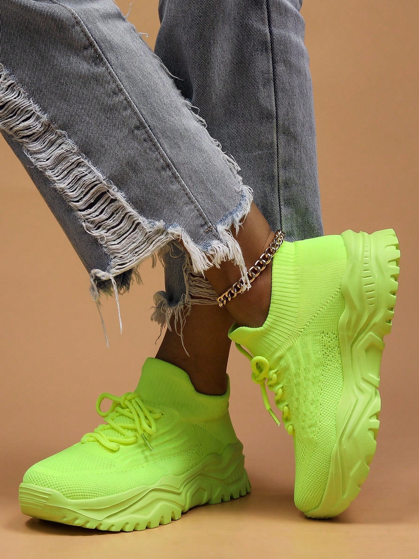 Women's Minimalist Thick Sole Orthopedic Shoes Lace-Up Platform Round Toe Casual Sport – White - Lolly 