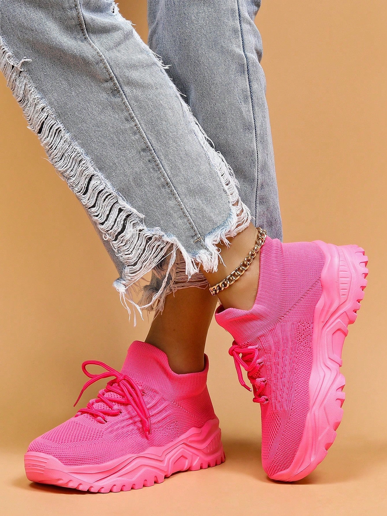 Women's Minimalist Thick Sole Orthopedic Shoes Lace-Up Platform Round Toe Casual Sport – White - Lolly 