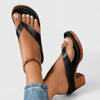 Women's Orthopedic Block Heel Sandals Thong Toe Ergonomic Footbed Shock-Absorbing Casual Summer Beach Vacation Everyday Comfortable Walking – Jazrielle - Lolly 