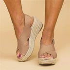 Women's Orthopedic Cushioned Sandals Contoured Footbed Wedge Breathable Casual Summer – Neve - Lolly 