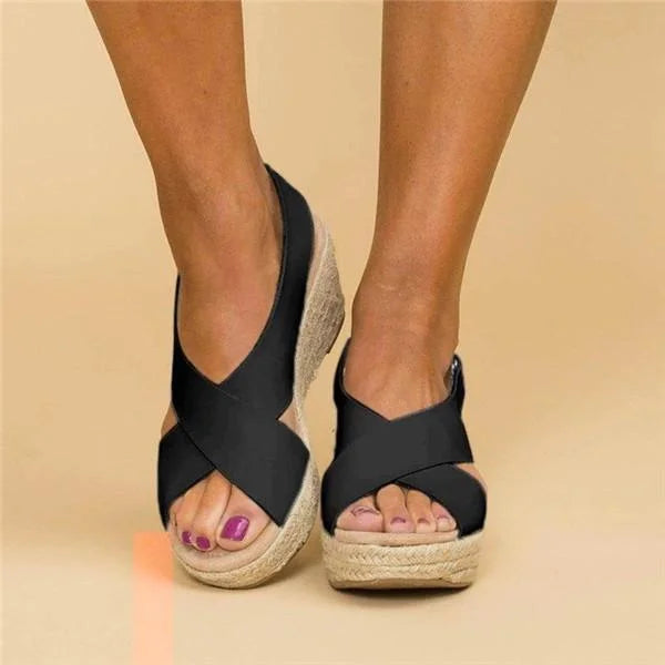 Women's Orthopedic Cushioned Sandals Contoured Footbed Wedge Breathable Casual Summer – Neve - Lolly 