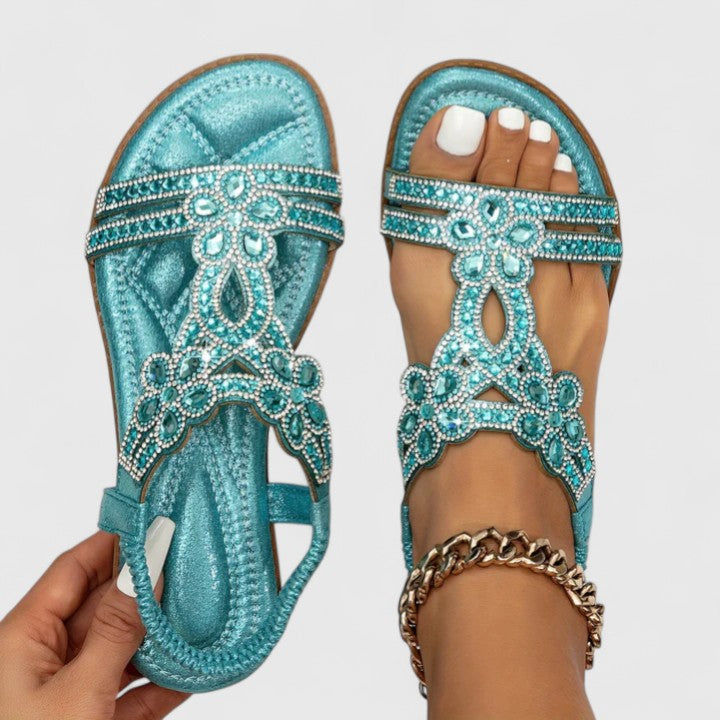 Women's Orthopedic Flat Sandals Stability Sole Pressure Relief Anti-Fatigue Elegant – Khalessi - Lolly 