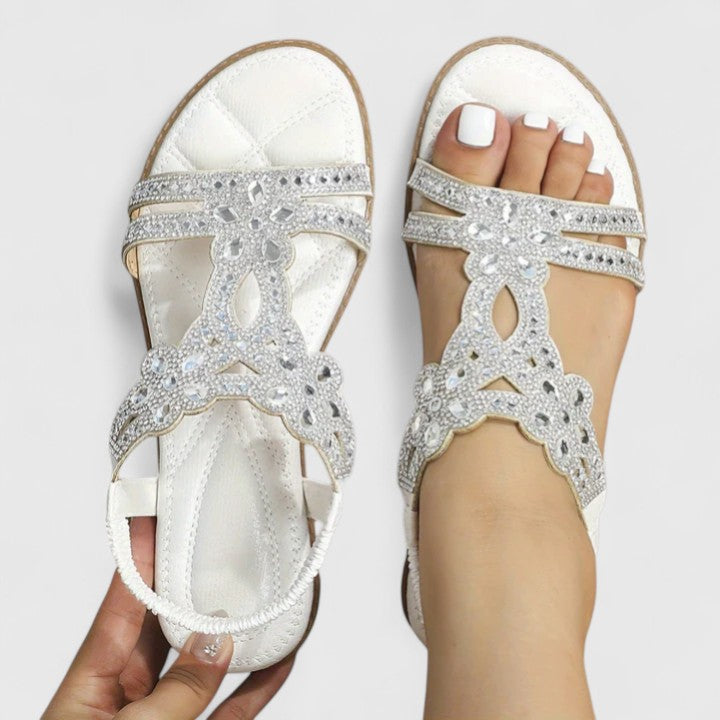 Women's Orthopedic Flat Sandals Stability Sole Pressure Relief Anti-Fatigue Elegant – Khalessi - Lolly 