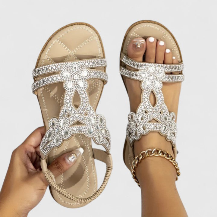 Women's Orthopedic Flat Sandals Stability Sole Pressure Relief Anti-Fatigue Elegant – Khalessi - Lolly 