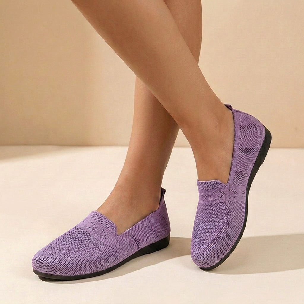 Women's Orthopedic Lightweight Slip-On Shoes Knit Breathable Casual Everyday Comfort Shoes – Stella - Lolly 