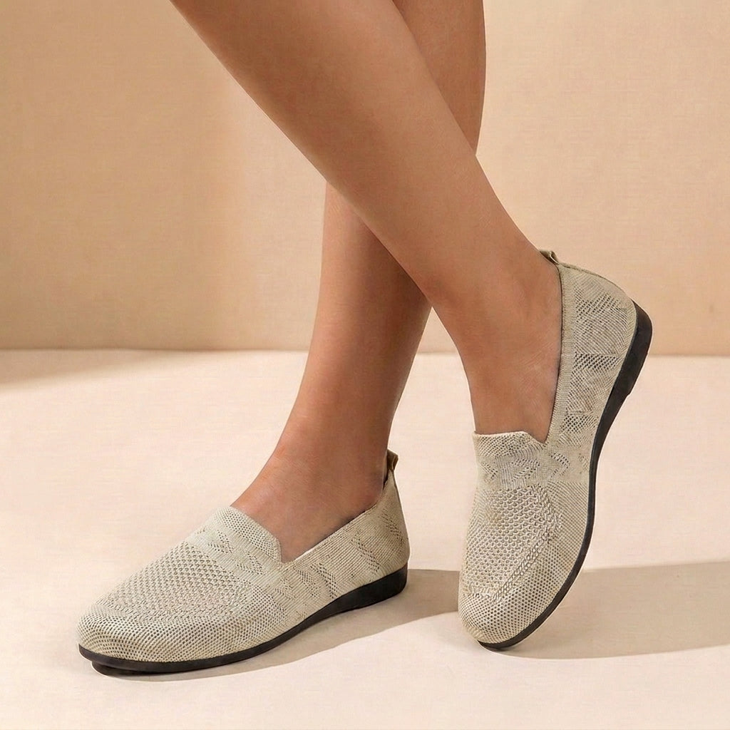 Women's Orthopedic Lightweight Slip-On Shoes Knit Breathable Casual Everyday Comfort Shoes – Stella - Lolly 