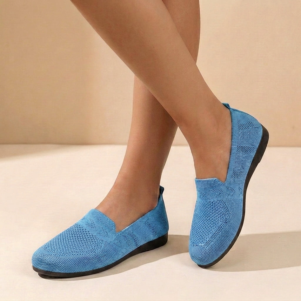 Women's Orthopedic Lightweight Slip-On Shoes Knit Breathable Casual Everyday Comfort Shoes – Stella - Lolly 
