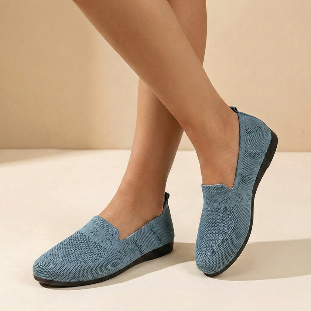 Women's Orthopedic Lightweight Slip-On Shoes Knit Breathable Casual Everyday Comfort Shoes – Stella - Lolly 