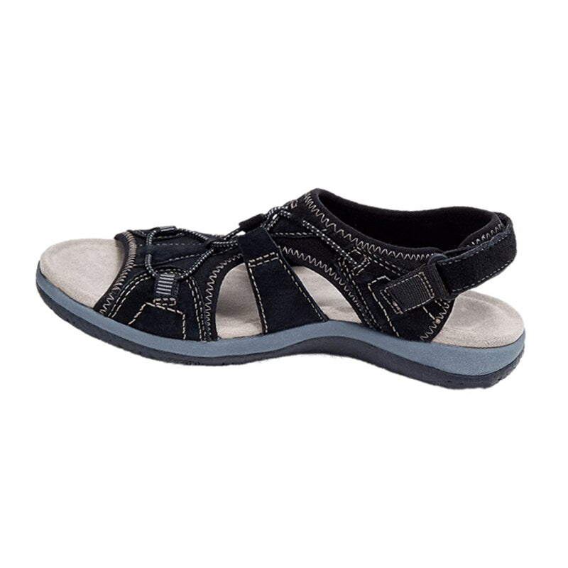 Women's Orthopedic Sandals Adjustable Strap Open Toe Cushioned Sole Comfortable Summer Walking - Lolly 