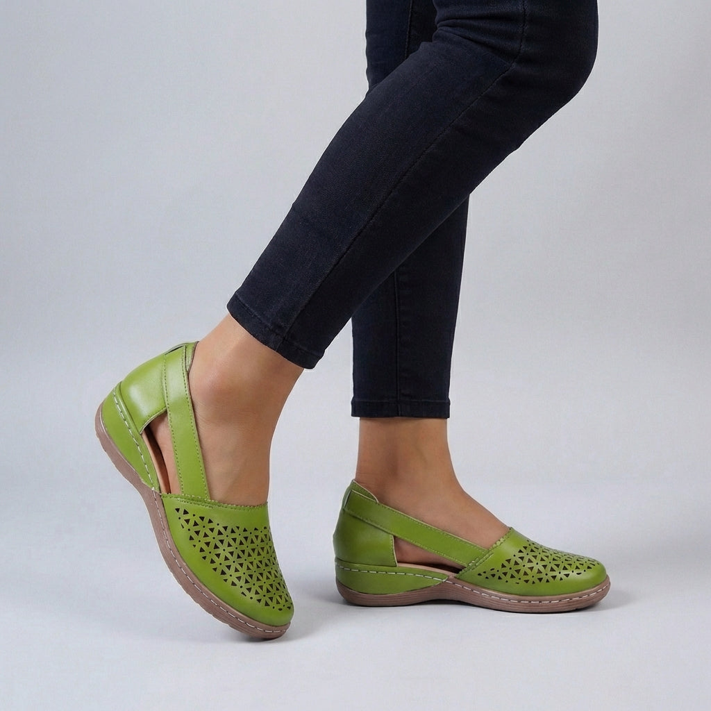 Women's Orthopedic Scalloped Cut-Out Comfort Sandals Wedge Breathable Casual Summer Shoes – Sydney - Lolly 