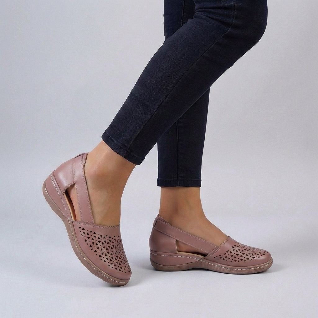 Women's Orthopedic Scalloped Cut-Out Comfort Sandals Wedge Breathable Casual Summer Shoes – Sydney - Lolly 