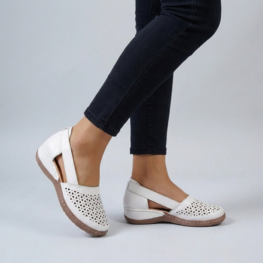 Women's Orthopedic Scalloped Cut-Out Comfort Sandals Wedge Breathable Casual Summer Shoes – Sydney - Lolly 