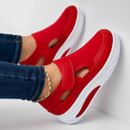 Women's Orthopedic Slip-On Walking Shoes Velcro Breathable Arch Support Casual Everyday Comfort Shoes - Lolly 