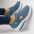 Women's Orthopedic Slip-On Walking Shoes Velcro Breathable Arch Support Casual Everyday Comfort Shoes - Lolly 