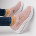 Women's Orthopedic Slip-On Walking Shoes Velcro Breathable Arch Support Casual Everyday Comfort Shoes - Lolly 