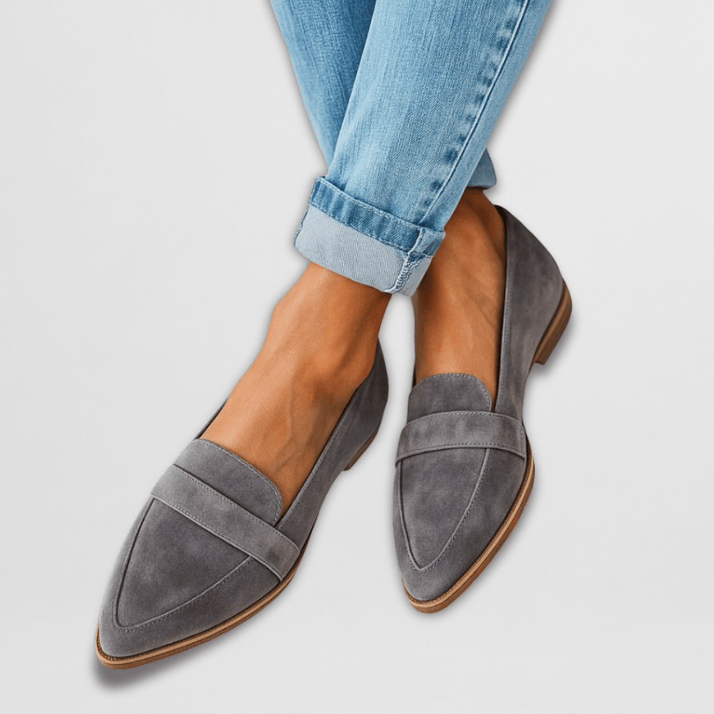 Women's Orthopedic Soft Suede Loafers Cushioned No Break-In Everyday Comfort Flat – Helen - Lolly 