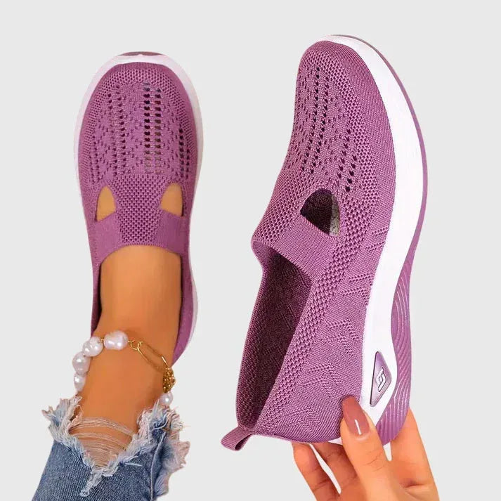 Women's Orthopedic Walking Shoes Cushioned Slip-On Ergonomic Arch Support Everyday Comfort – Lora - Lolly 