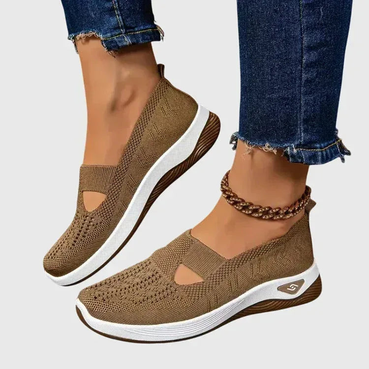 Women's Orthopedic Walking Shoes Cushioned Slip-On Ergonomic Arch Support Everyday Comfort – Lora - Lolly 