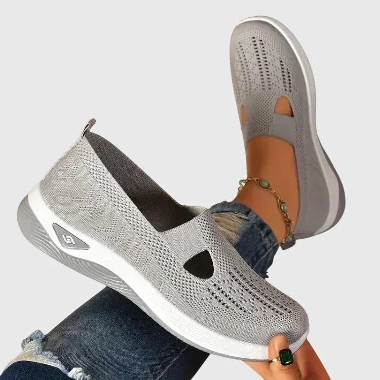 Women's Orthopedic Walking Shoes Cushioned Slip-On Ergonomic Arch Support Everyday Comfort – Lora - Lolly 