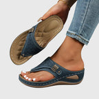 Women's Orthopedic Wedge Sandals Ergonomic Arch Support Shock-Absorbing Slip-On – Kaylie - Lolly 