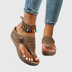 Women's Orthopedic Wedge Sandals Ergonomic Arch Support Shock-Absorbing Slip-On – Kaylie - Lolly 