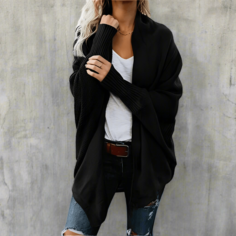Women's Oversized Batwing Knitted Cardigan Open Front Boho Casual Everyday Sweater Outerwear – Mult - Lolly 