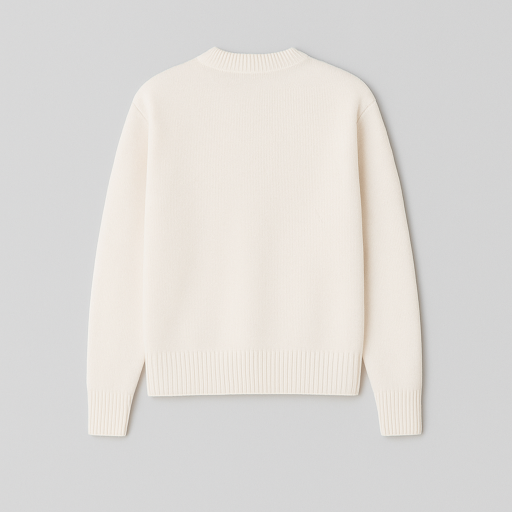 Women's Oversized Heart Ace Logo Knit Sweater Casual Everyday Cozy Streetwear Smart Casual Gift – Anely Cream Black Green - Lolly 