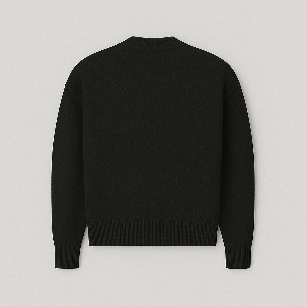 Women's Oversized Heart Ace Logo Knit Sweater Casual Everyday Cozy Streetwear Smart Casual Gift – Anely Cream Black Green - Lolly 