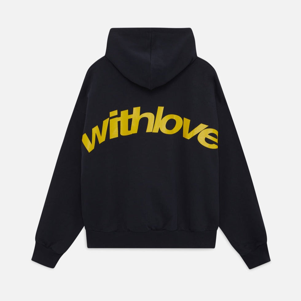 Women's Oversized Hoodie With Love Graphic Print Fleece Streetwear Casual Everyday Sweatshirt – Black - Lolly 