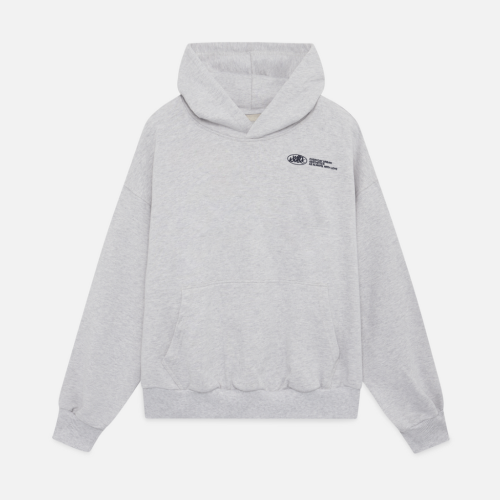Women's Oversized Hoodie With Love Graphic Print Fleece Streetwear Casual Everyday Sweatshirt – Black - Lolly 