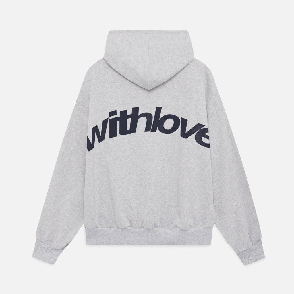 Women's Oversized Hoodie With Love Graphic Print Fleece Streetwear Casual Everyday Sweatshirt – Black - Lolly 