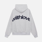 Women's Oversized Hoodie With Love Graphic Print Fleece Streetwear Casual Everyday Sweatshirt – Black - Lolly 