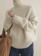 Women's Oversized Turtleneck Sweater Chunky Knit Pullover Casual Winter - Lolly 