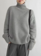 Women's Oversized Turtleneck Sweater Chunky Knit Pullover Casual Winter - Lolly 