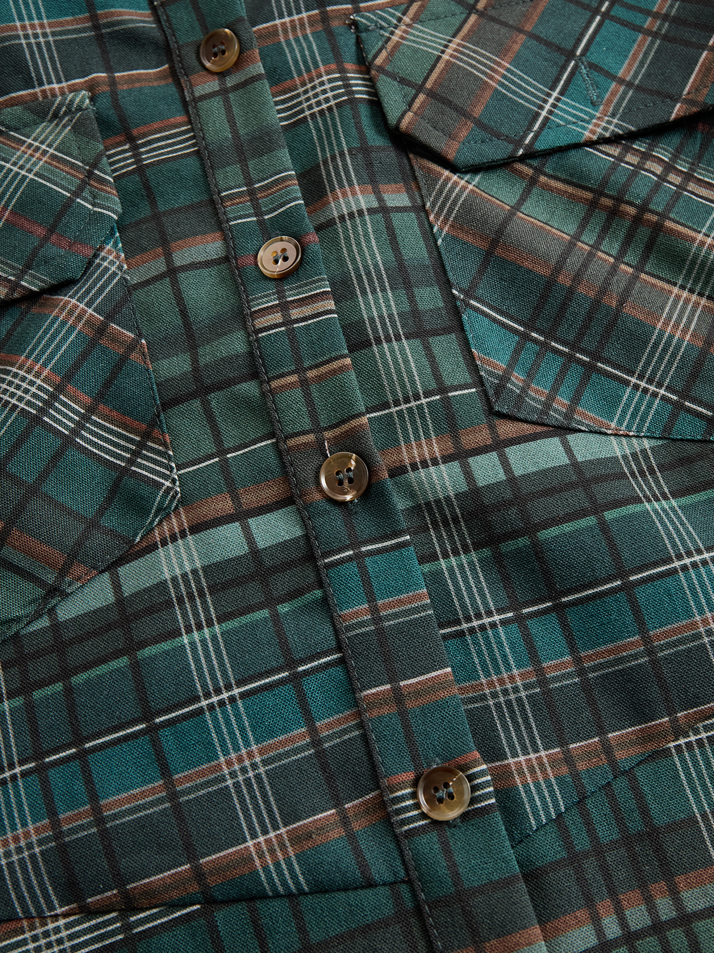 Women's Plaid Lapel Single-Breasted Shirt Long Dress Long Sleeve Casual Elegant – Green Tartan - Lolly 