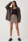 Women's Relaxed Fit PU Leather Bomber Jacket Casual Everyday Outerwear - Lolly 