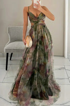 Women's Romantic Sleeveless Formal Dress – Softly Draped Fluid Elegant Party Dress & Wedding Guest Gown - Lolly 
