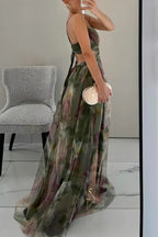 Women's Romantic Sleeveless Formal Dress – Softly Draped Fluid Elegant Party Dress & Wedding Guest Gown - Lolly 