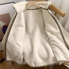 Women's Sherpa Fleece Jacket Zip-Up Oversized Winter Casual Warm Coat - Lolly 