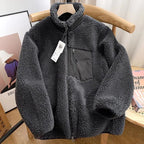 Women's Sherpa Fleece Jacket Zip-Up Oversized Winter Casual Warm Coat - Lolly 