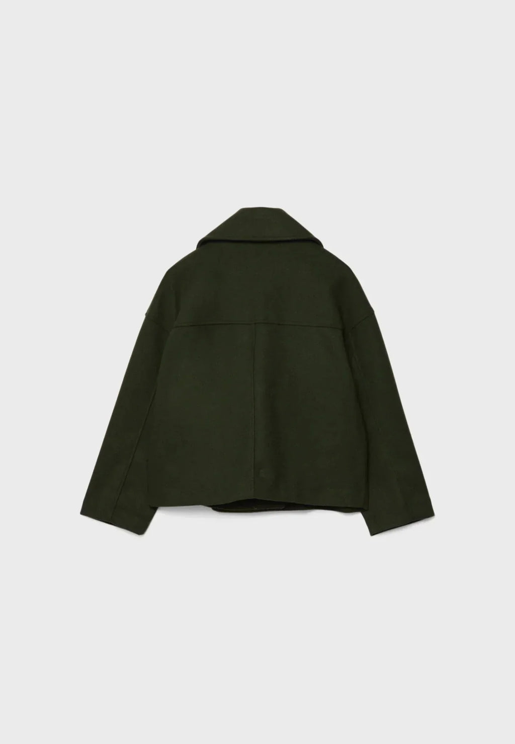 Women's Short Double-Breasted Jacket Lapel Collar Button Placket Casual Chic Cropped Coat – Heidi - Lolly 