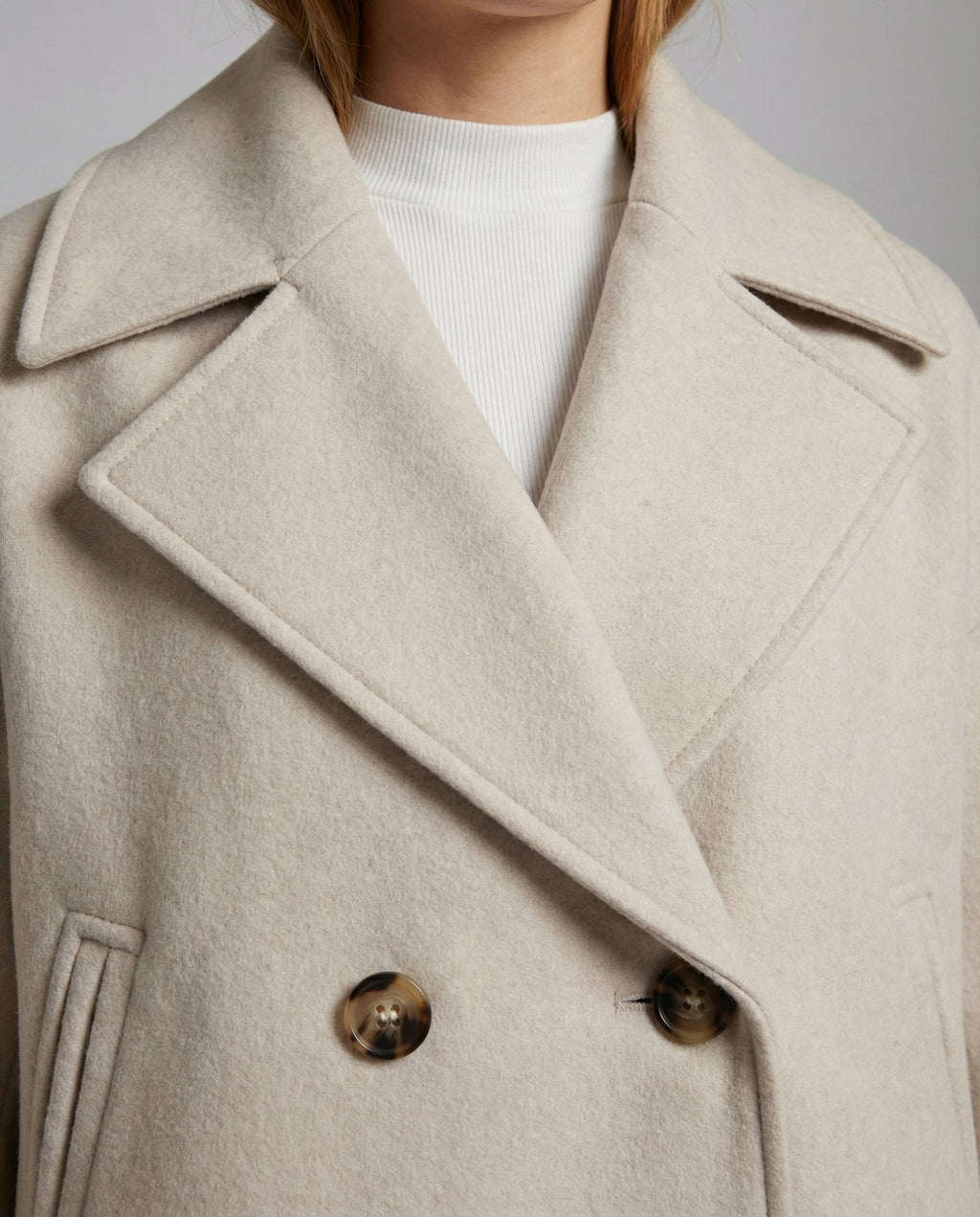 Women's Short Double-Breasted Jacket Lapel Collar Button Placket Casual Chic Cropped Coat – Heidi - Lolly 