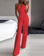 Women's Sleeveless Jumpsuit Wide Leg Backless Evening Party Formal - Lolly 