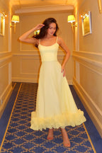Women's Sleeveless Midi Wedding Guest Dress Fluid Silhouette Waist-Defining Lightweight Versatile – Heather - Lolly 