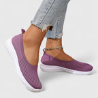 Women's Slip-On Knit Flats Lightweight Casual Walking Shoes Breathable Comfort - Lolly 