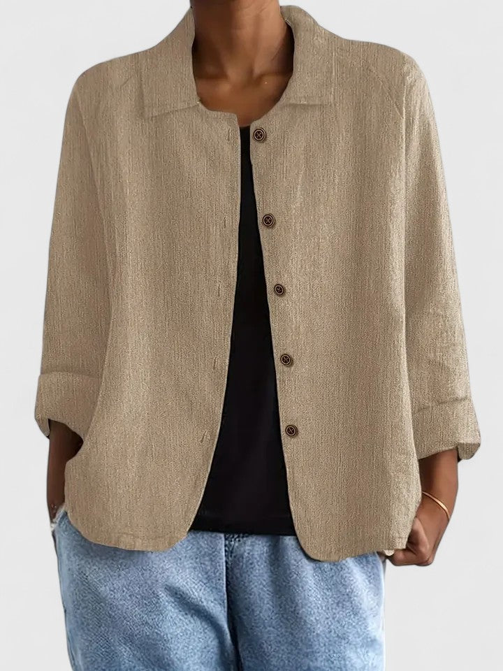 Women's Sophisticated Loose Fit Knit Top All-Day Comfort Transitional Weather Cozy – Claudine - Lolly 