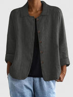 Women's Sophisticated Loose Fit Knit Top All-Day Comfort Transitional Weather Cozy – Claudine - Lolly 
