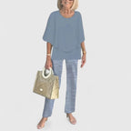 Women's Sophisticated Two-Piece Set Relaxed Blouse Wide-Leg Pants Casual Elegant Everyday – Martha - Lolly 