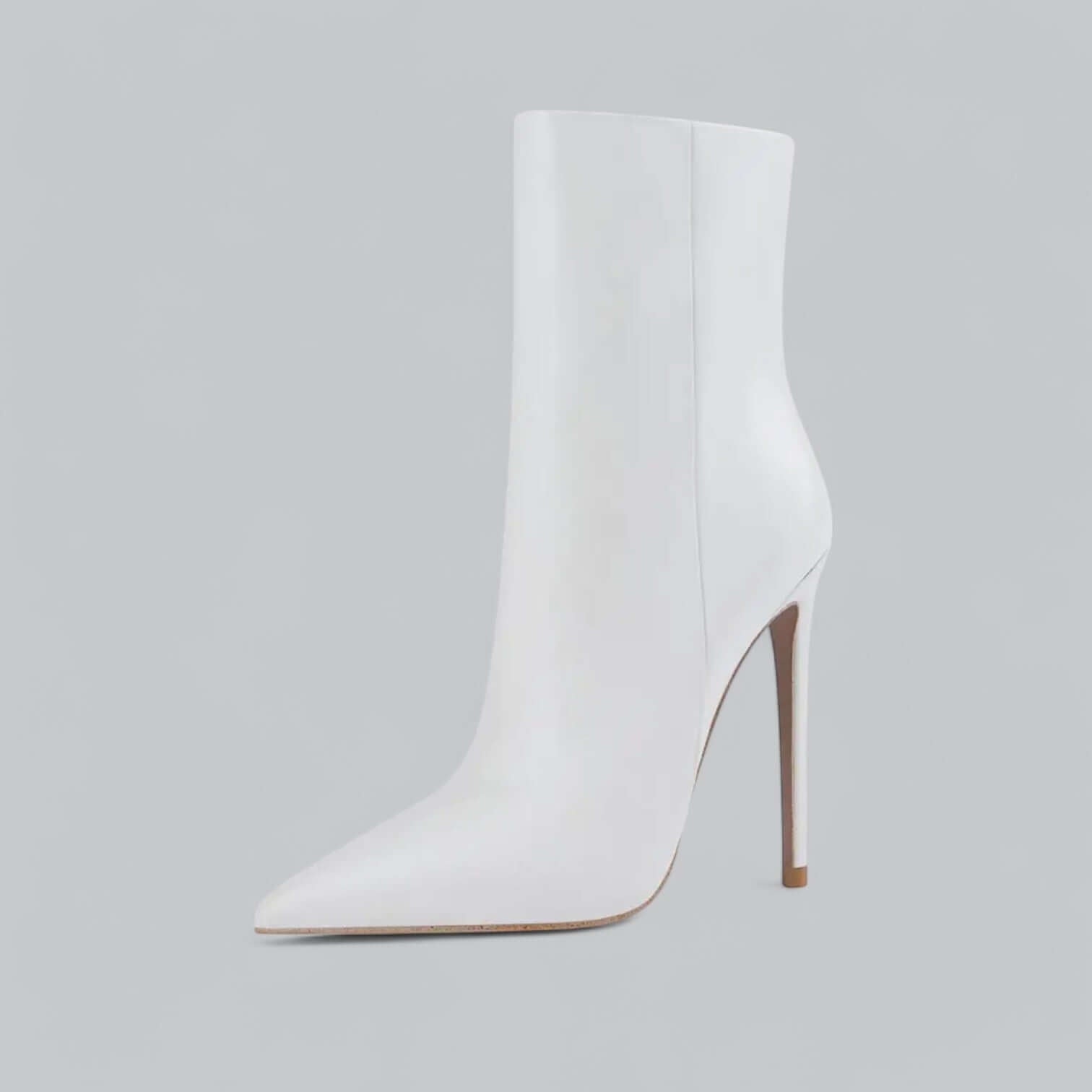Women's Stiletto Heel Ankle Boots Pointed Toe Side Zip Mid-Calf Evening Party - Lolly 